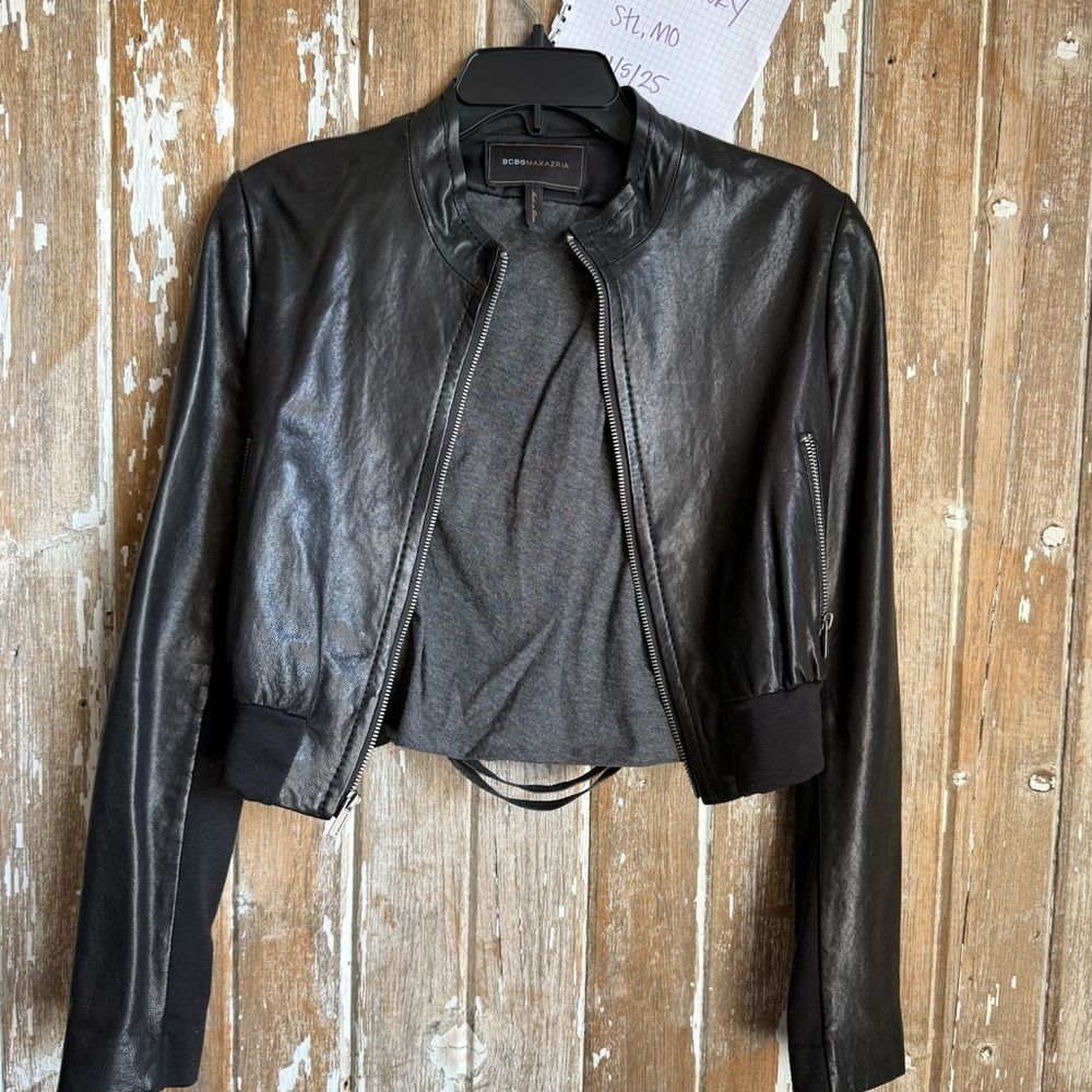BCBGMaxAzria Black Leather Jacket